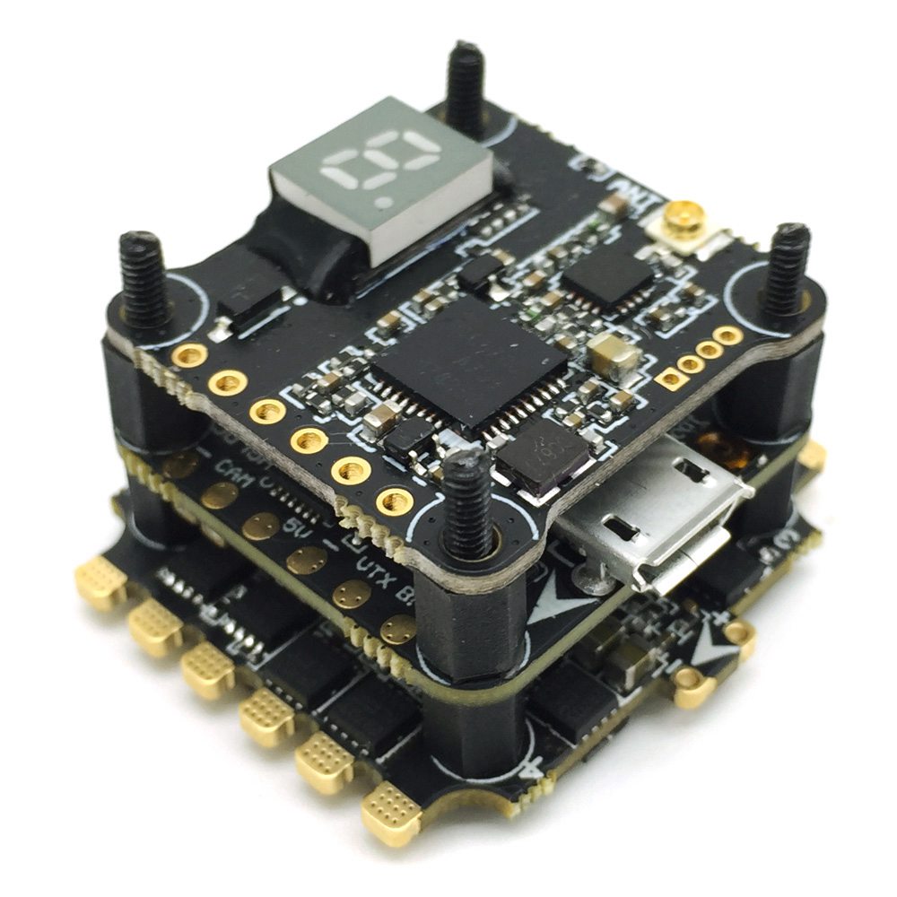 HGLRC XJB F428-TX20 AIO Fly Tower System F4 OSD BEC FC 28A 2-4S Blhel_S BB2 4in1 ESC 5.8G 48CH VTX