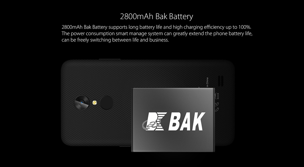 [HK Stock]Blackview A10 5.0 Inch Smartphone 2GB RAM 16GB ROM MTK6580A Quad Core 5.0MP Android 7.0 Touch ID - Black