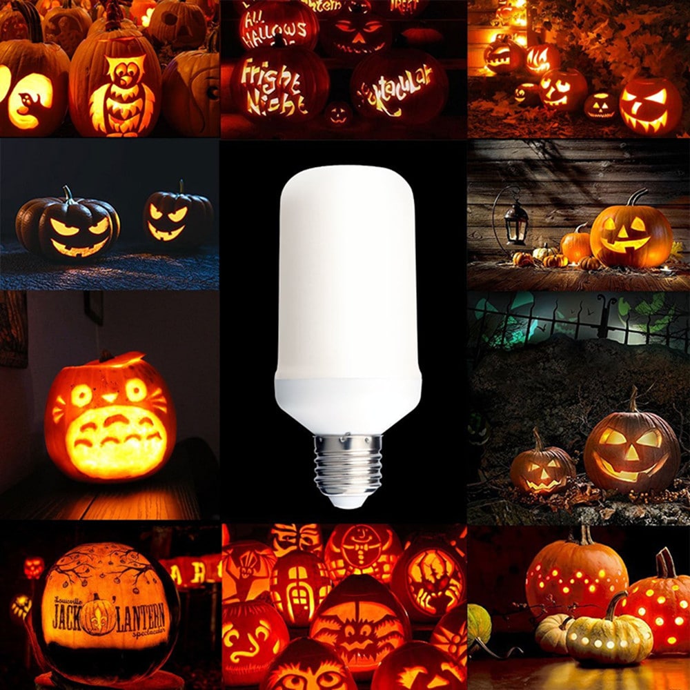 E27 LED Flame Effect Fire Light Bulbs Creative Lights Flickering Emulation Vintage Atmosphere Decoration Lamp