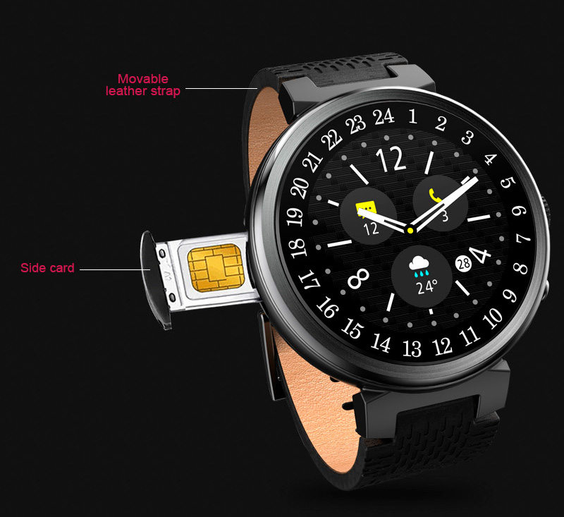 I6 Smartwatch Phone MTK6580 quad-core 1.3GHz 2GB ROM 16GB RAM GPS Google Play Pedometer Compatible with iOS Android - Silver