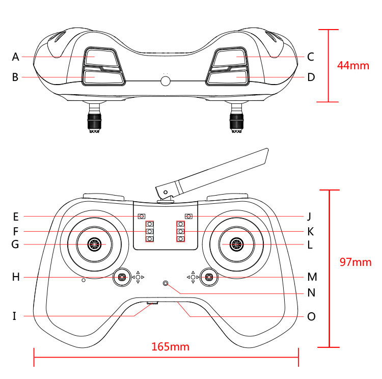 KINGKONG/LDARC TINY X8 2.4G 8CH S-FHSS Digital CC2500 Transmitter with RX800-PRO Receiver Board - Mode 2