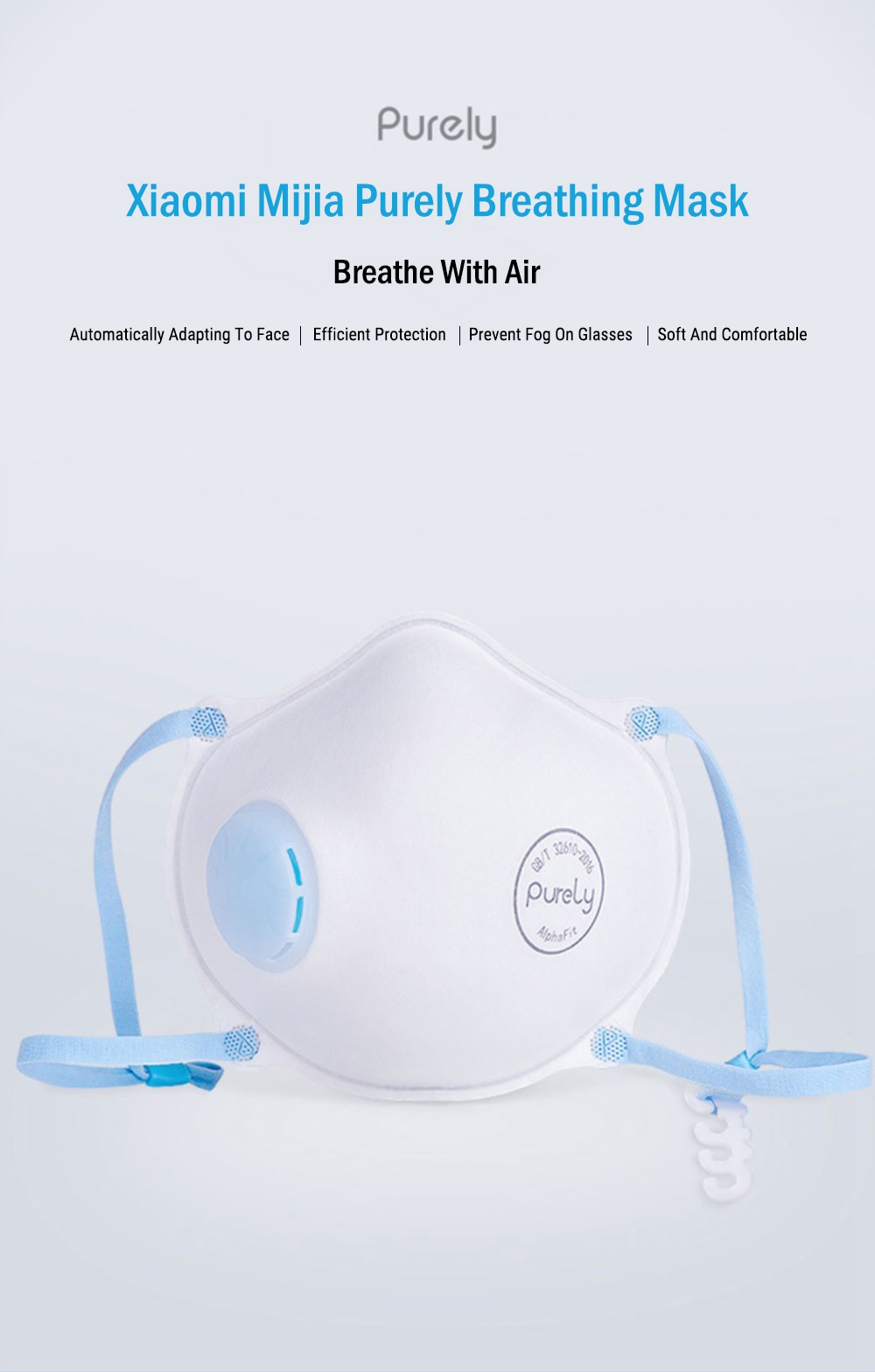 Xiaomi Mijia Purely Breathing Mask Resilient Ventilate