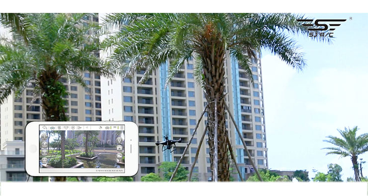 SJRC S70W Dual GPS 2.4G WIFI FPV Drone with 720P HD Camera Follow Me Mode RC Quadcopter RTF - Black