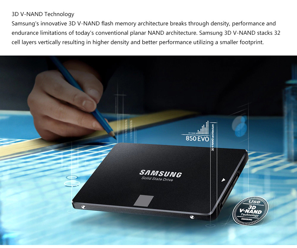 Original Samsung 850 120GB SATA3 SSD Solid State Drive Hard Disk 2.5 Inch - Black