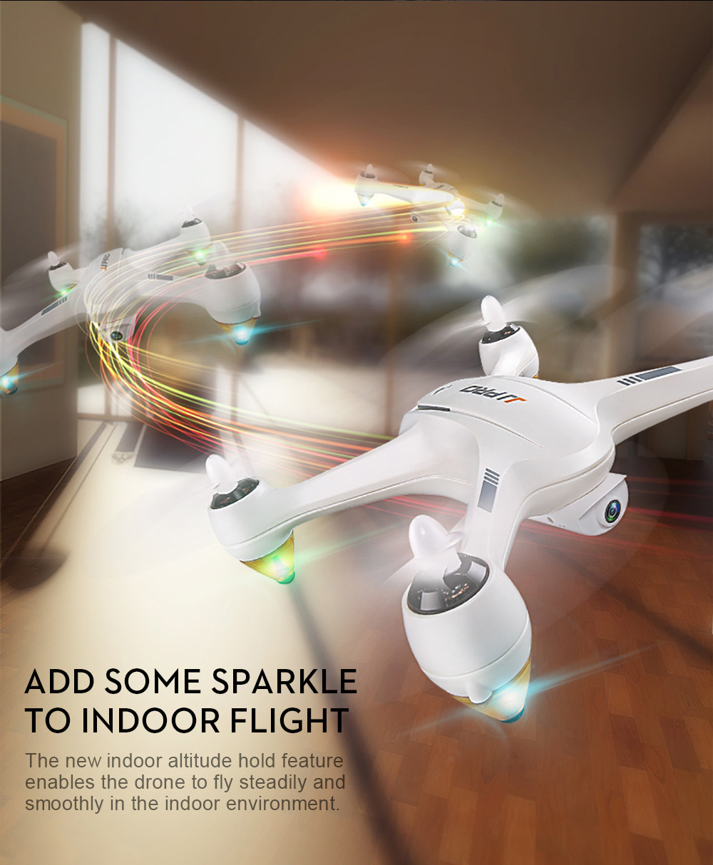JJRC JJPRO X3 HAX WIFI FPV Brushless Drone with 1080P HD Detachable Camera GPS Positioning RC Quadcopter RTF - White