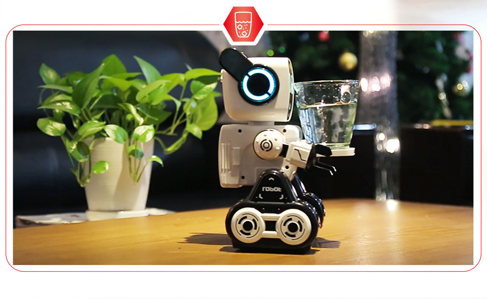 JJRC R4 Cady Wile 2.4G Money Management Sound Interaction Gesture Sensor Control RC Robot - White