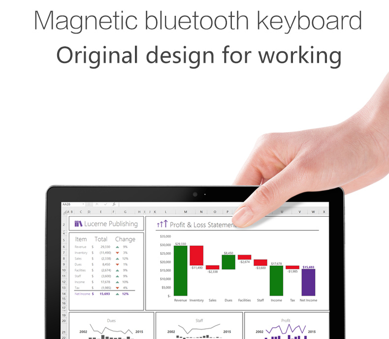 [Package A]VOYO i8 Plus 4G Phablet Dual SIM Dual Standby Android 7.0 10.1 Inch Quad Core MT6753 1.5GHz 3GB RAM 64GB ROM (Silver)+Bluetooth Keyboard(Black)