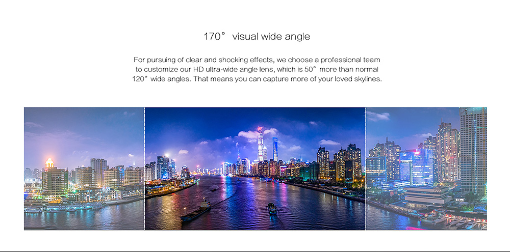 [HK Stock] Elephone REXSO Explorer K HiSilicon HI3559 Panasonic MN34120 Action Camera 2.0 Inch Display 4K WiFi Waterproof 170 Degree Wide Angle - Black