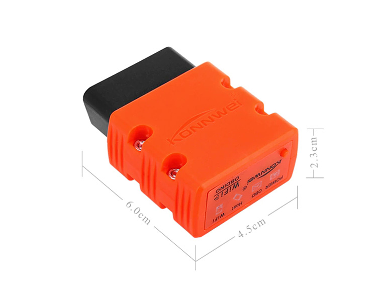 Konnwei KW902 Car Diagnostic Scan OBDII Tool WiFi Professional Solution For iOS Android System - Orange Red