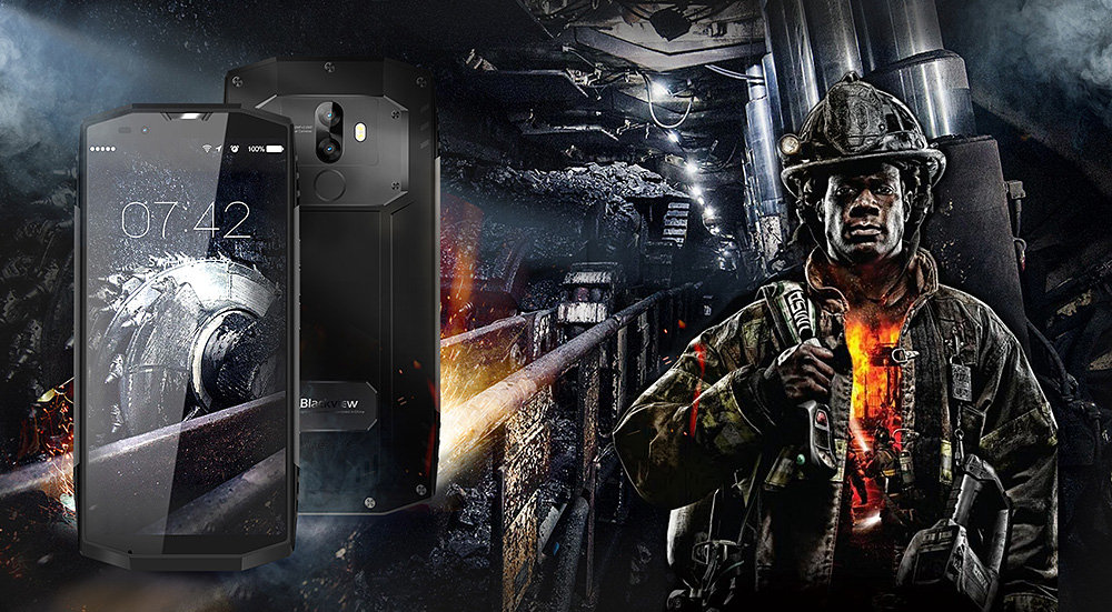 [HK Stock]Blackview BV9000 5.7 Inch 4G LTE Smartphone Waterproof IP68 Waterproof 4GB 64GB MT6757CD Octa Core Dual Rear Camera Android 7.1 4180mAh Large Battery - Gold