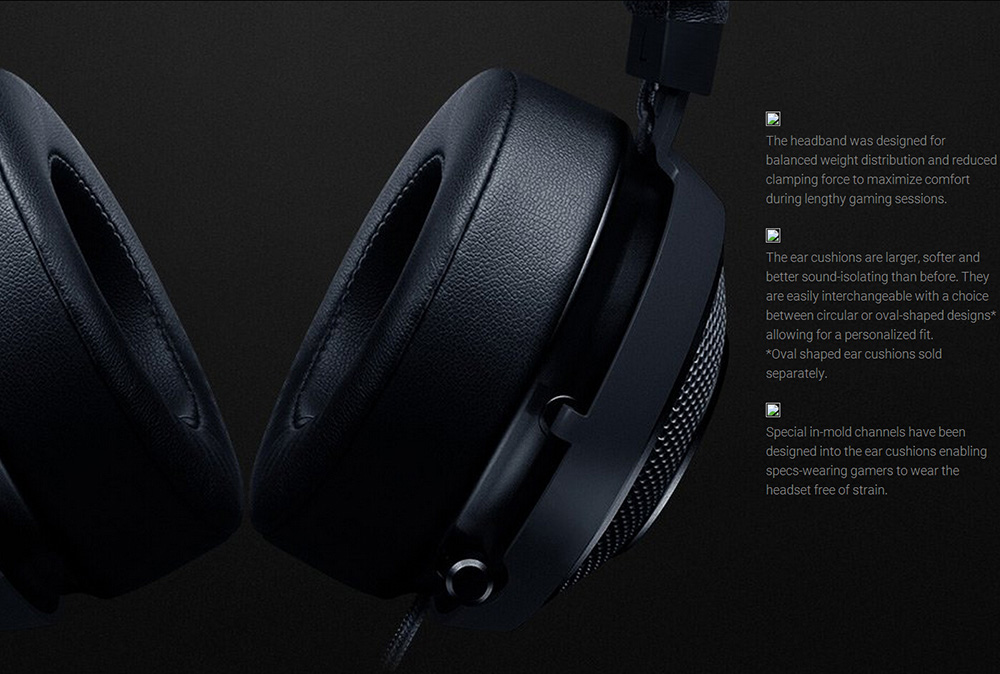 [HK Stock] Razer Kraken 7.1 Chroma V2 USB Gaming Headset with Retractable Digital Microphone and Chroma Lighting - Black