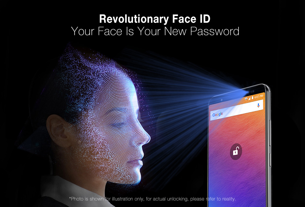 [HK Stock]Ulefone Power 3 6.0 Inch 4G LTE Smartphone 18:9 FHD Screen MT6763 Octa Core 2.0GHz 6GB 64GB Four Cameras Android 7.0 6080mAh Large Battery Fast Charge Face ID - Gold