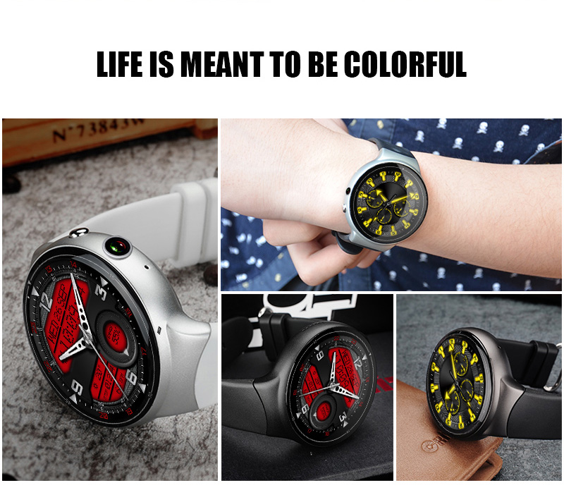 Makibes I4 Air 3G MTK6580 Smartwatch Phone Quad Core 1.3GHz 2GB RAM 16GB ROM 2.0MP Camera Heart Rate Monitor - Black