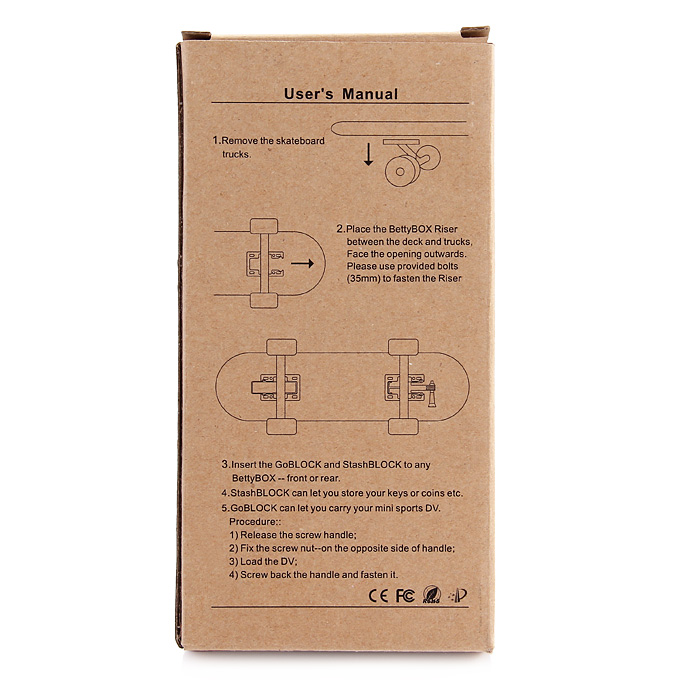 EPROCOOL EC-BRB01 Skateboard Holder Gaskets Acccessories for Skateboard or Gopro Xiaoyi YI SJCAM Elephone Explorer Pro