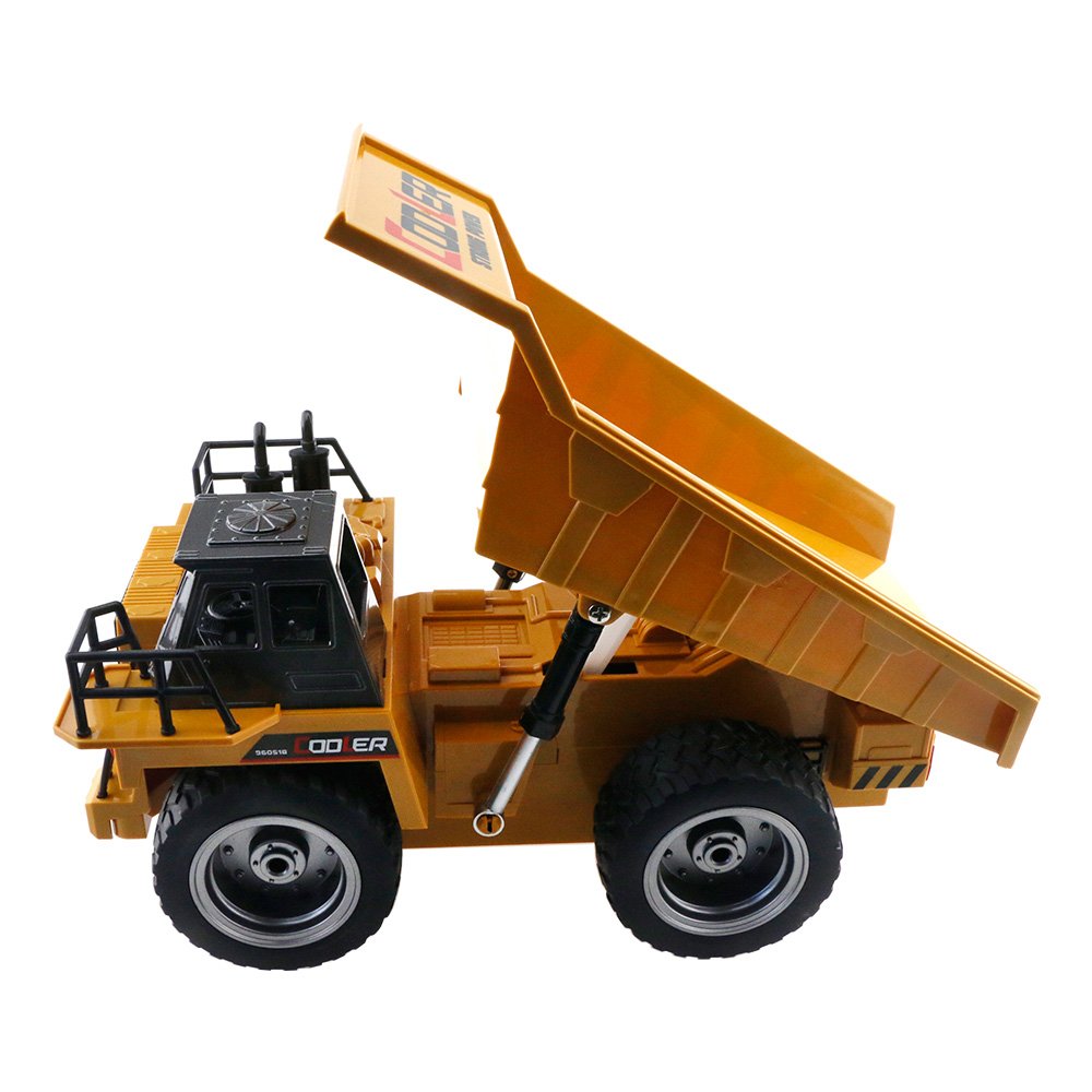 Cooler 1:18 2.4G 6CH RC Dump Truck Car RTR - Brown