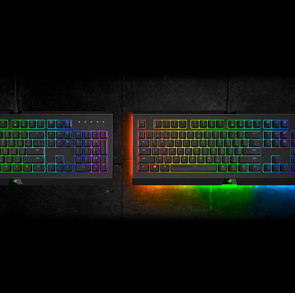 [HK Stock] Razer Cynosa Chroma Multi-color RGB Wired Gaming Keyboard Individual Backlit Keys Spill-resistant Durable Design - Black