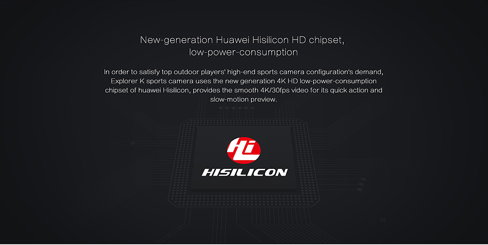 [HK Stock] Elephone REXSO Explorer K HiSilicon HI3559 Panasonic MN34120 Action Camera 2.0 Inch Display 4K WiFi Waterproof 170 Degree Wide Angle - Black