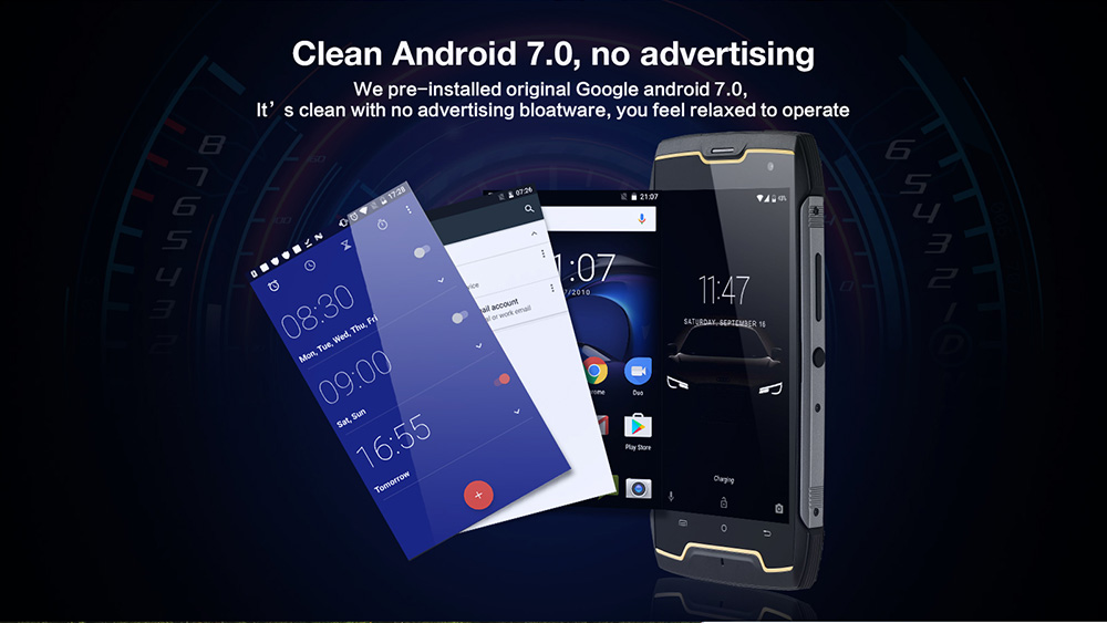 [HK Stock]Cubot King Kong 5.0 Inch Smartphone IP68 waterproof 2GB RAM 16GB ROM MT6580 Quad Core 1.3GHz 8.0MP Cam Android 7.0 4400mAh Large Battery - Black