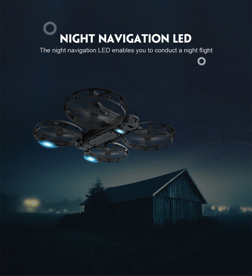 JJRC H45 BOGIE WIFI FPV Foldable Drone with 720P HD Camera Altitude Hold Mode RC Quadcopter RTF - Black