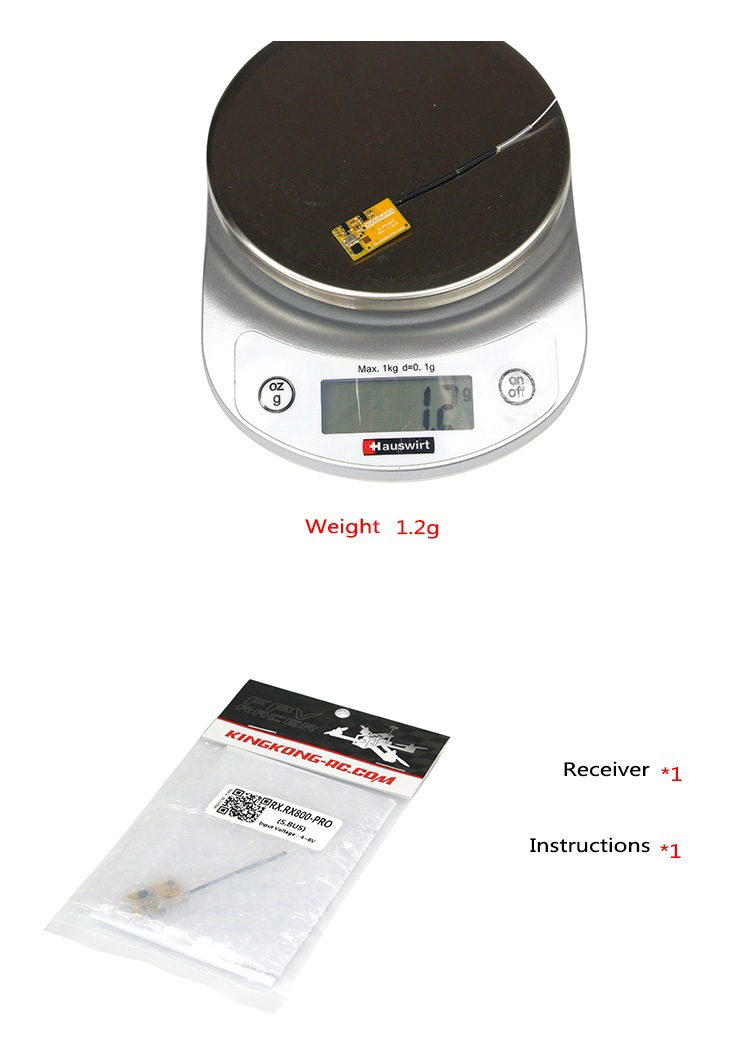 KINGKONG/LDARC TINY X8 2.4G 8CH S-FHSS Digital CC2500 Transmitter with RX800-PRO Receiver Board - Mode 2