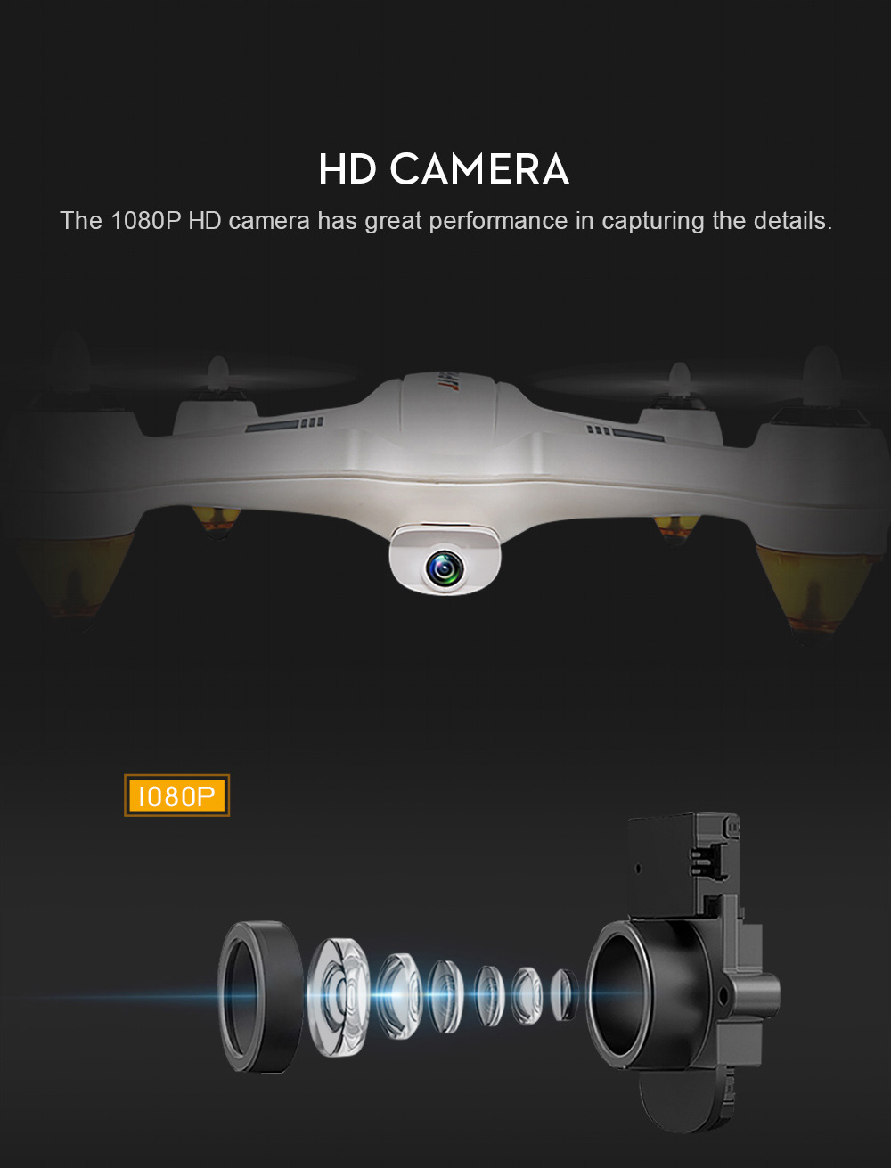 JJRC JJPRO X3 HAX WIFI FPV Brushless Drone with 1080P HD Detachable Camera GPS Positioning RC Quadcopter RTF - White