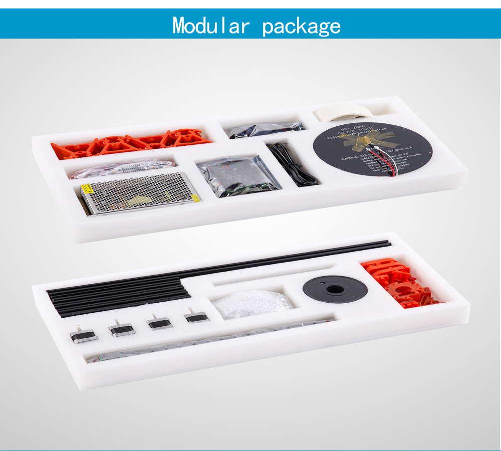 FLSUN 3D Printer Delta Kossel DIY Kit with Large Printing Size Updated Nuzzle System Heated Bed Auto Leveling