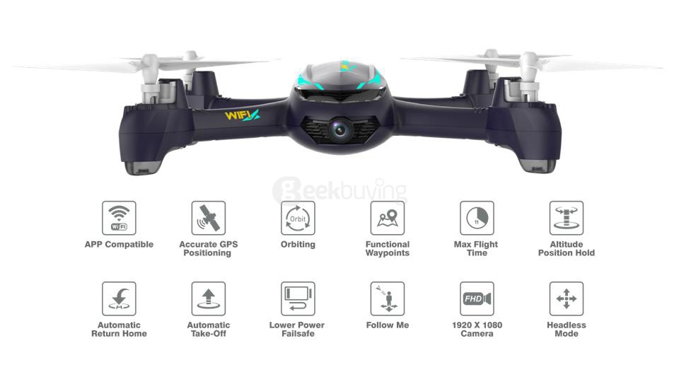 Hubsan H216A X4 Pro WiFi FPV RC Quadcopter 1080P APP Drone Follow Me Headless US