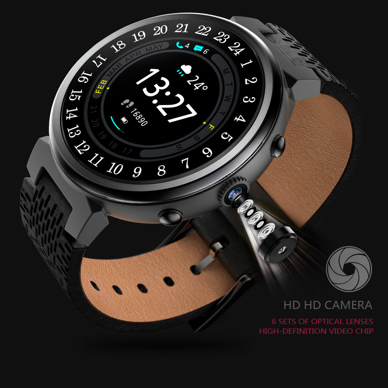 I6 Smartwatch Phone MTK6580 quad-core 1.3GHz 2GB ROM 16GB RAM GPS Google Play Pedometer Compatible with iOS Android - Silver