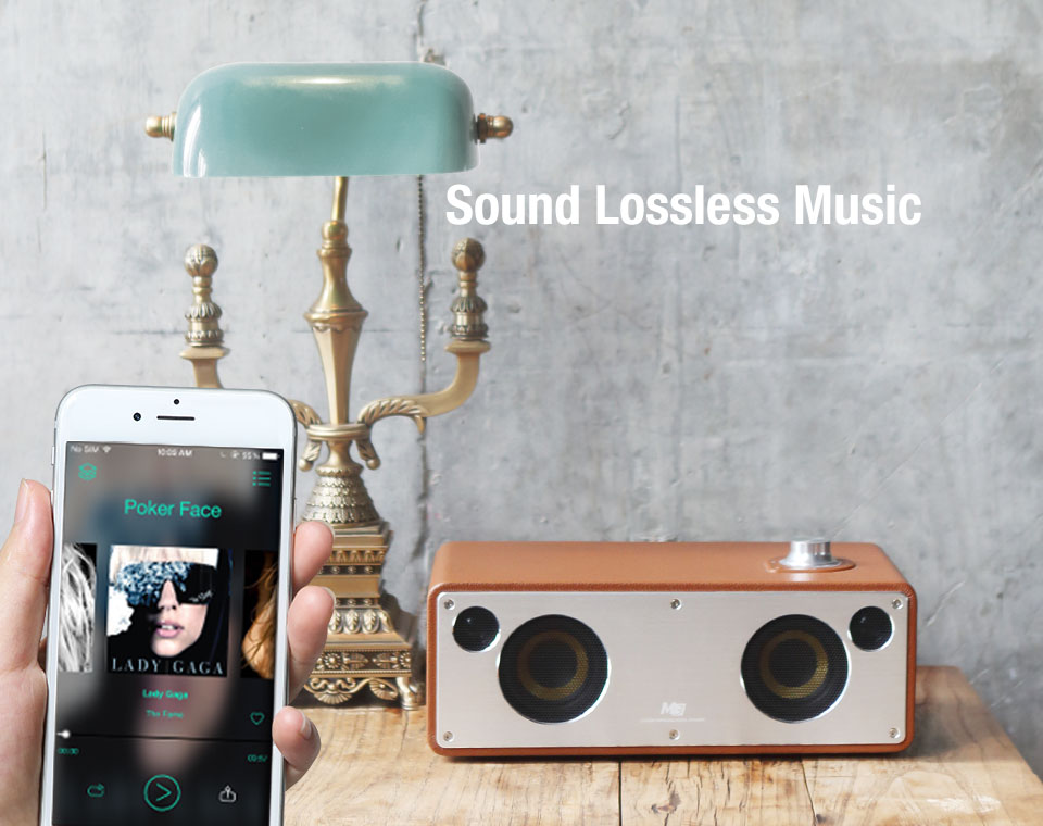 GGMM WS-301 M3 Wireless Bluetooth 4.0 WiFi Digital Speaker - Camel