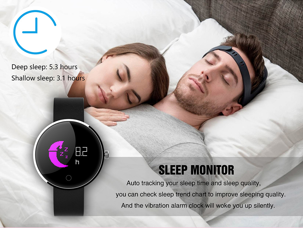 DM78 Smartwatch NRF52832 Smartwatch  Monitor Menstrual Period Reminder IP67 Water Resistant - Black