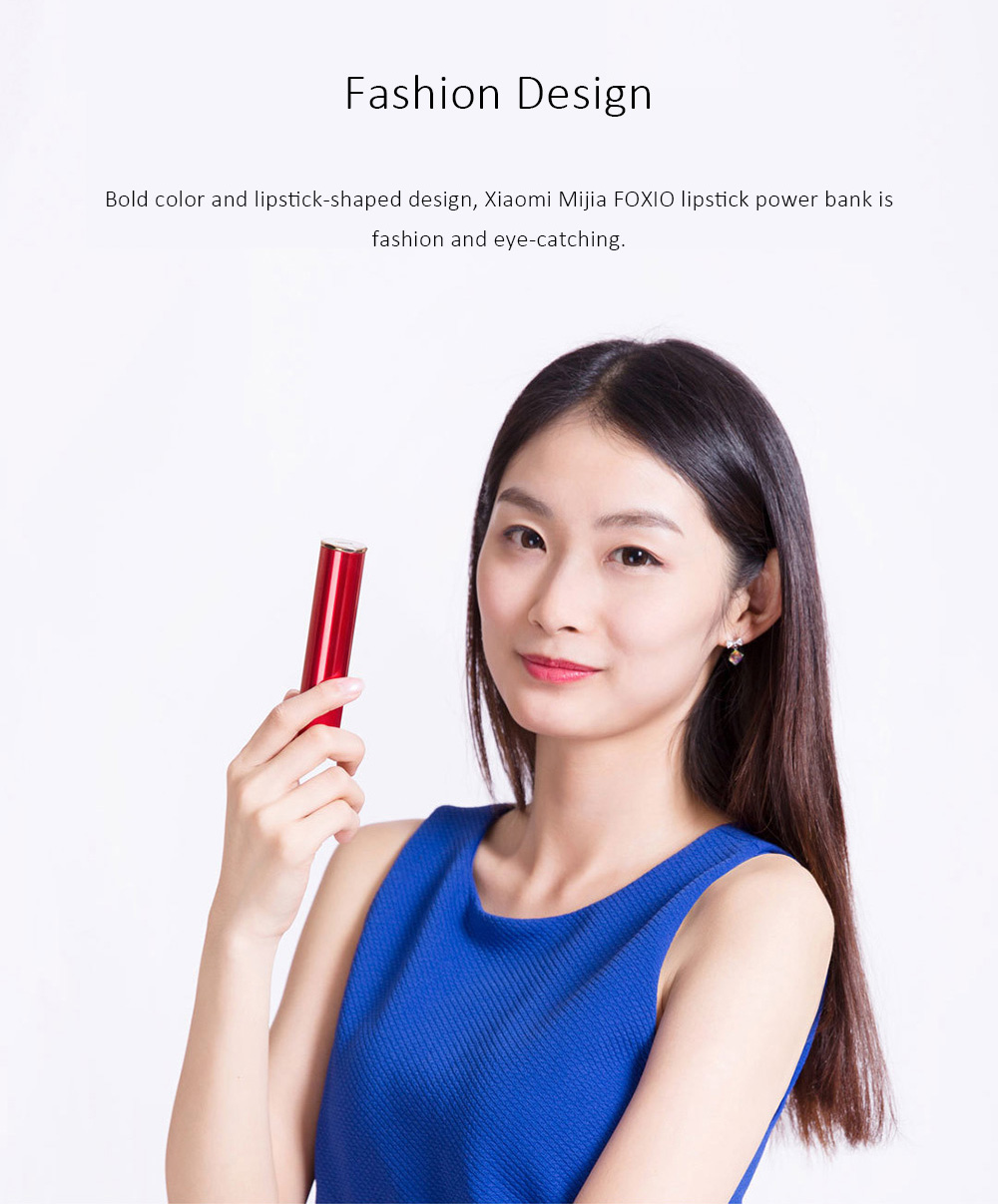 Xiaomi Mijia FOXIO Lipstick 3350mAh Power Bank TypeC Red