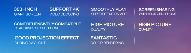 C9 DLP RK3328 Mini Pocket Projector 4K Android 2G/16G 2.4G/5G WiFi Bluetooth Eshare/Airplay/MiraCast - Black