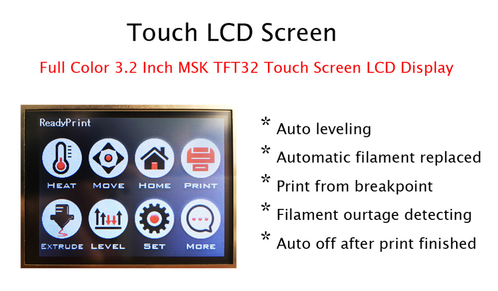 FLSUN 3D Printer i3 Plus Touch Screen Auto Leveling RepRap 3D Printing Size 300X300X420