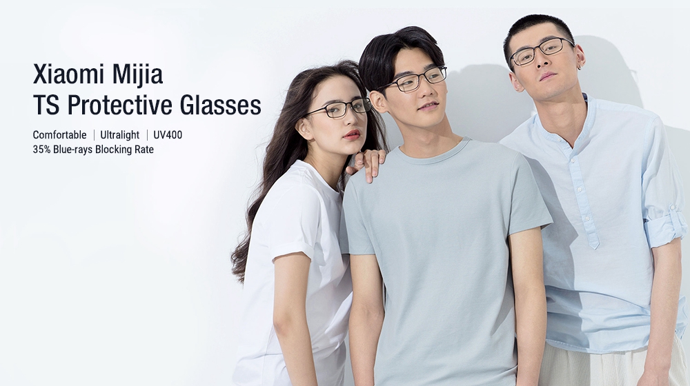 Xiaomi Mijia TS Eye-protective Glasses Anti Blue-ray Comfortable Lightweight - Black