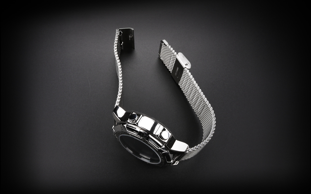 Makibes EX28A Smartwatch 5ATM Water Resistant Bluetooth 4.0 Call SMS Reminder Compatible with IOS Android - Black