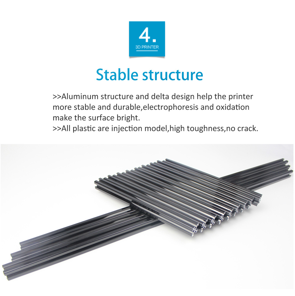 FLSUN 3D Printer Delta Kossel DIY Kit with Large Printing Size Updated Nuzzle System Heated Bed Auto Leveling