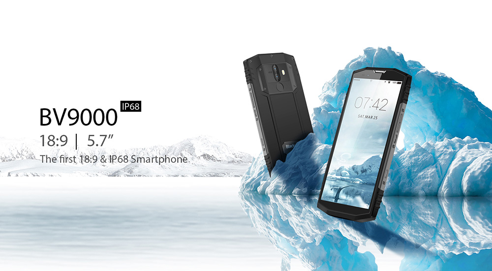 [HK Stock]Blackview BV9000 5.7 Inch 4G LTE Smartphone Waterproof IP68 Waterproof 4GB 64GB MT6757CD Octa Core Dual Rear Camera Android 7.1 4180mAh Large Battery - Gold