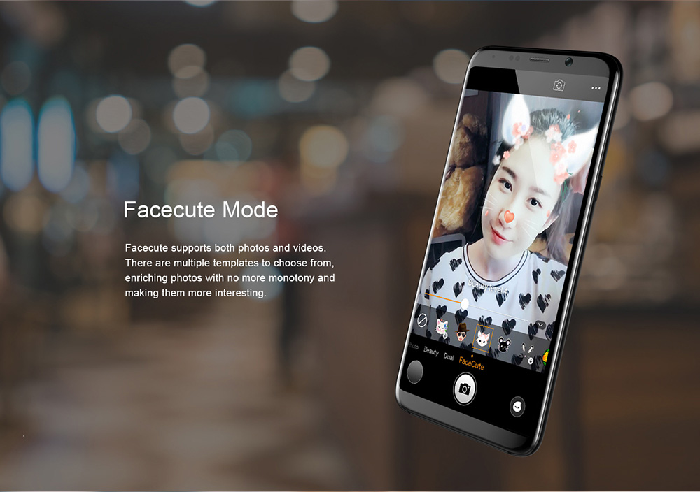 [HK Stock]BLUBOO S8 Plus 6.0 Inch Smartphone HD+ Screen 4GB 64GB MTK6750T Octa Core Dual Rear Camera Android 7.0 Touch ID - Silver