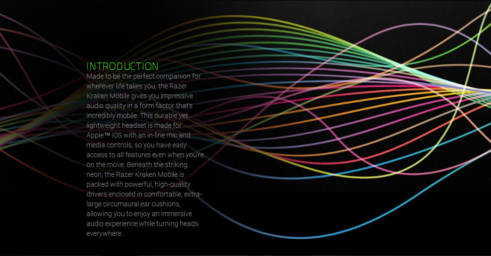 [HK Stock] Razer Kraken Mobile Analog Music and Gaming Headset 3.5mm with Mic - Green