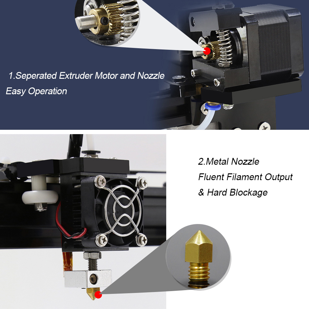 Anet A2 3D Printer with LCD Display Printing Volume TF Card Off-line Printing - Black