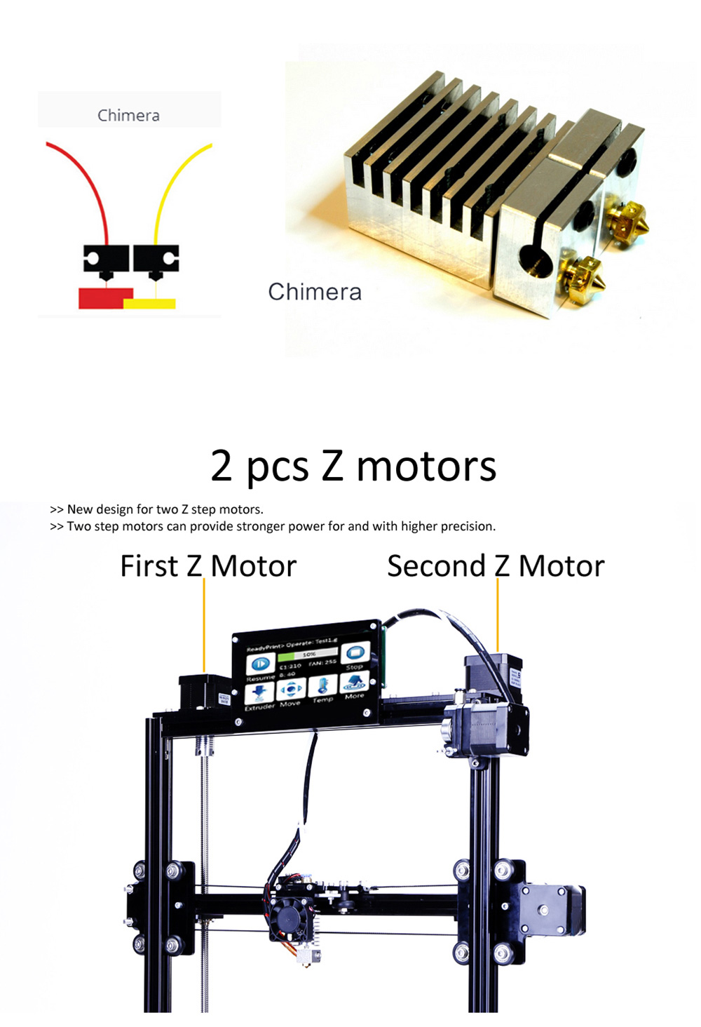 FLSUN 3D Printer i3 Plus Dual Nozzle Touch Screen Auto Leveling RepRap 3D Printing Size 300X300X420