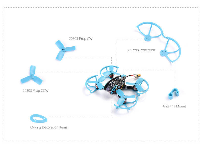 Diatone GT-R90 2018 Brushless FPV Racing Drone F4 AIO OSD FC TBS VTX 15A Blheli_S ESC with G1 1/3' CCD 600TVL Camera - PNP