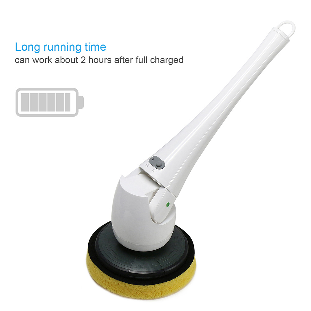 Mini Electric Hand-held Cleaner Multi-function Steady Rotating Cleaning Machine for Bathroom -White/US Plug