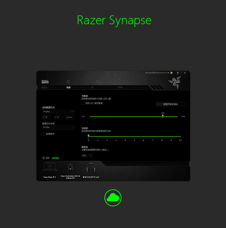 [HK Stock] Razer DeathAdder 2000 Wired Ergonomic Gaming Mouse Green LED Blacklight Right-handed Design - White