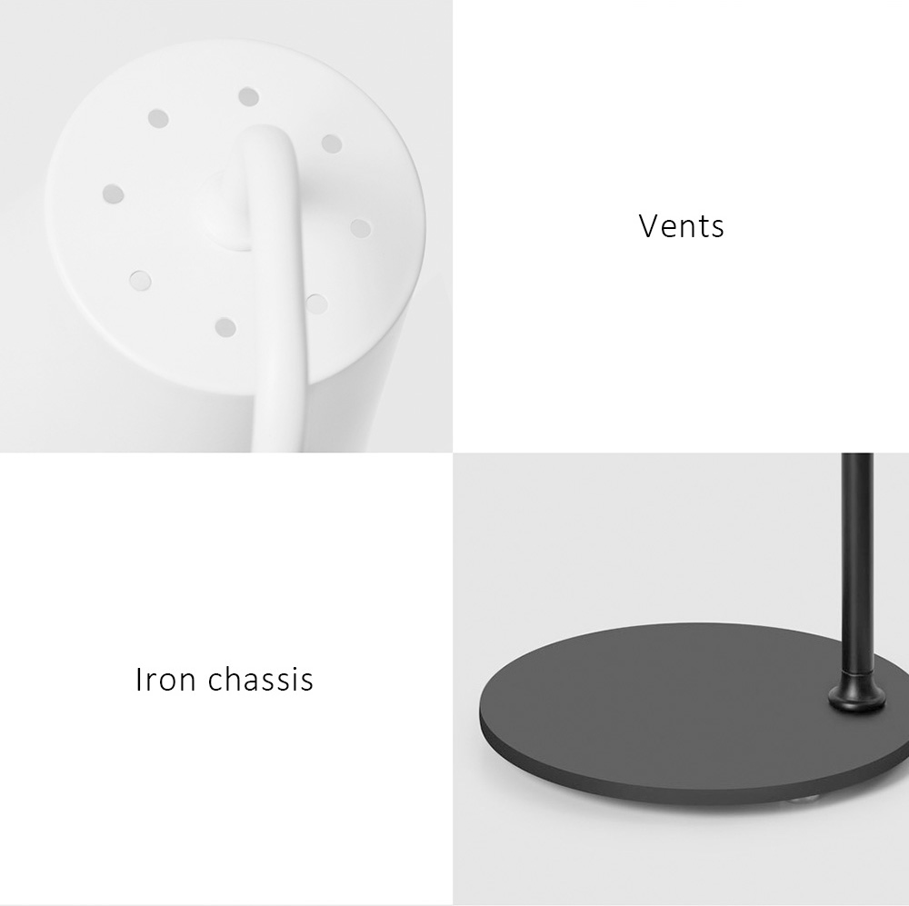Xiaomi Mijia Yeelight Iron Lamp E27 Universal Screw 60W Replaceable Bulb Non-slip Base Desk Lamp -White