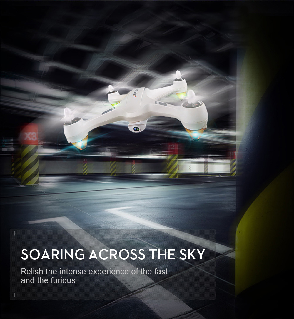 JJRC JJPRO X3 HAX WIFI FPV Brushless Drone with 1080P HD Detachable Camera GPS Positioning RC Quadcopter RTF - White