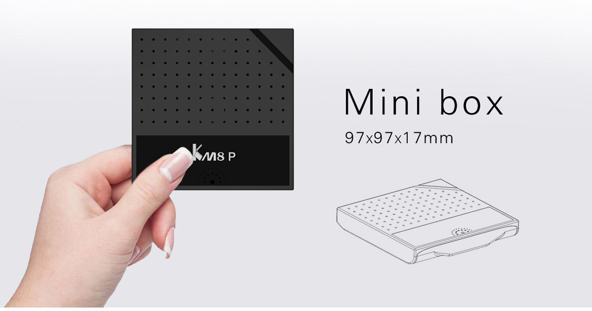 Mecool KM8 P Android 7.1 Nougat Amlogic S912 TV BOX Support YouTube 4K Netflix 1GB/8GB KODI HDR10 802.11 b/g/n WIFI LAN