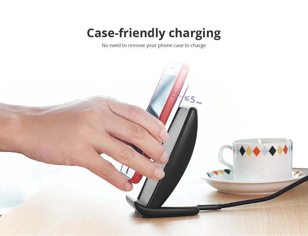 Tronsmart WC01 AirAmp Fast Wireless Charger for iPhone X iPhone 8/8 Plus & Galaxy S8 Note 8 and All Qi-Enabled Devices