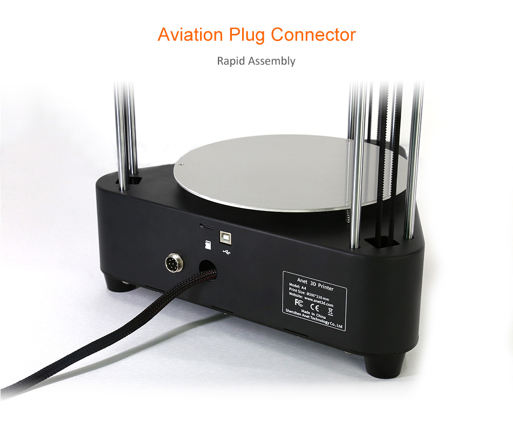 Anet A4 Delta 3D Printer Kit Easy Assembly Metal Frame