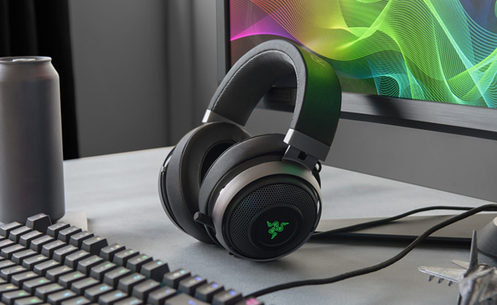 [HK Stock] Razer Kraken 7.1 Chroma V2 USB Gaming Headset with Retractable Digital Microphone and Chroma Lighting - Black